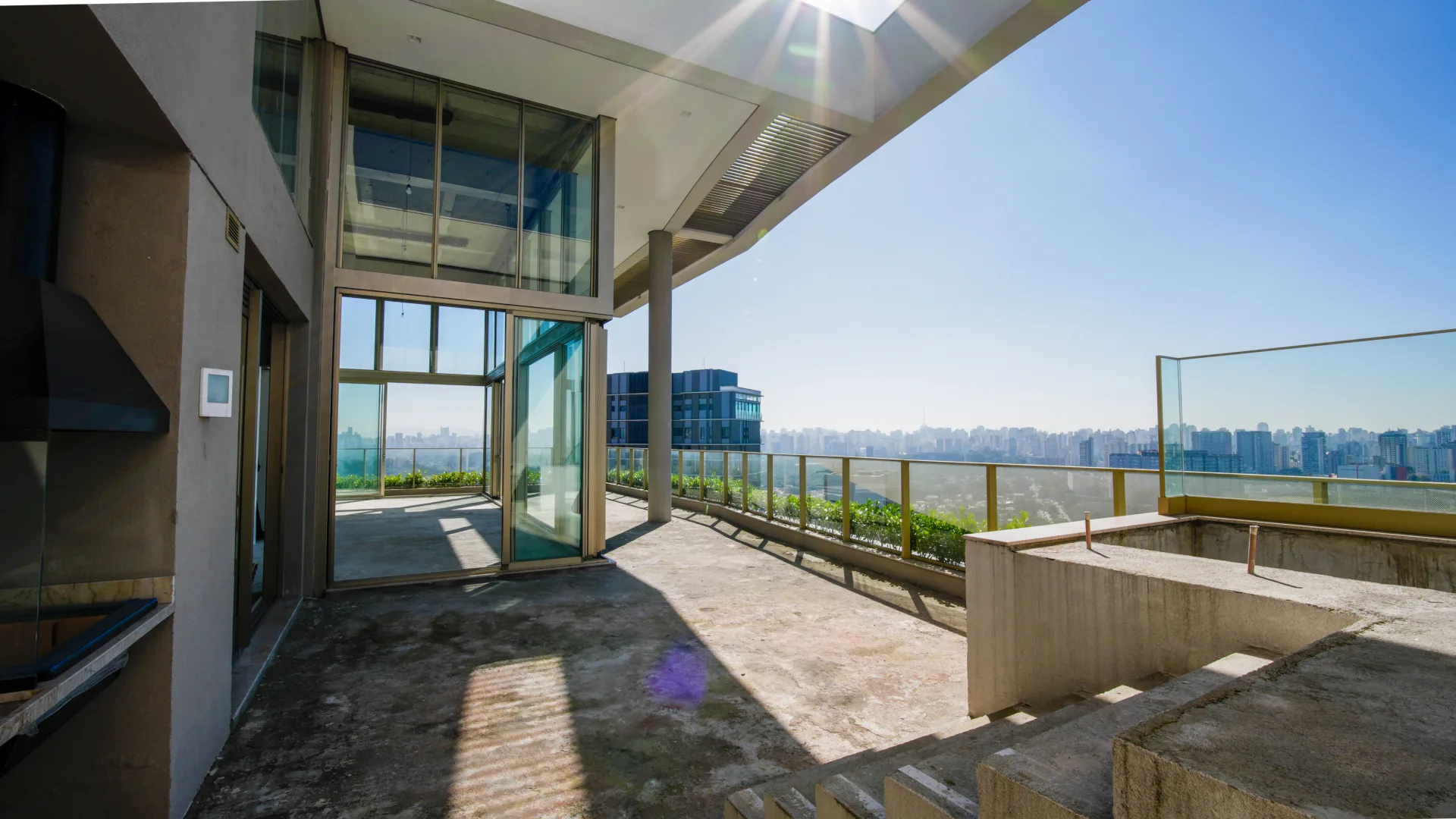 Varanda e Terraço Panorâmico da Cobertura Villa Versace Moema